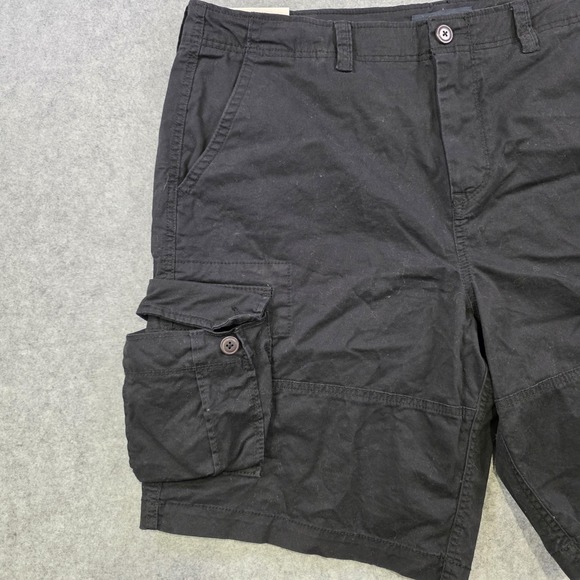 Aeropostale Shorts Mens 38 Black Cargo Stretch Cotton Casual Utility Pockets - Picture 3 of 16